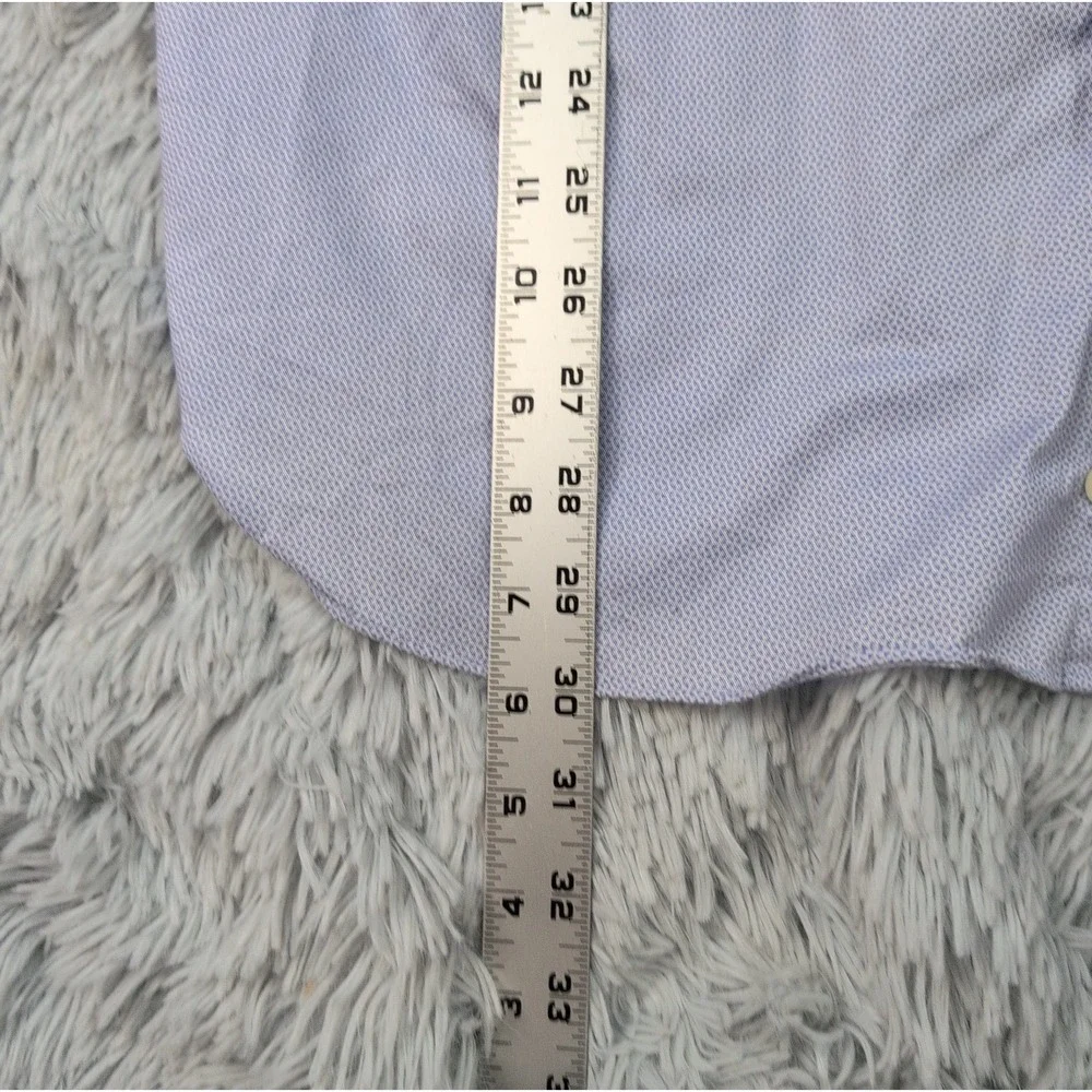 Michael Kors Shirt Mens L Blue Slim Fit Casual Preppy 32 33 Button Up 16